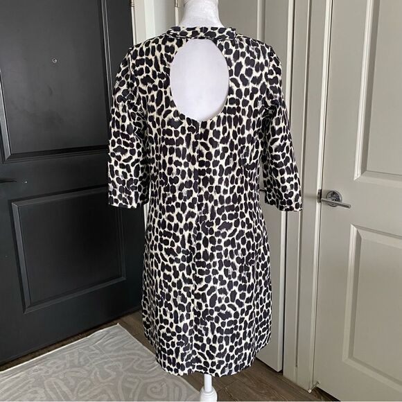Kate Spade Dorothy Black and White Silk Shift Dress with Tie Waist Size 2 - Picture 7 of 12